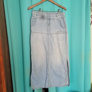LONDONJEAN By Victoria's Secret Light Blue Midi Denim Skirt 29" W 34" L Size 6